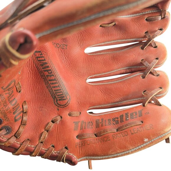 Spalding Left-Handed Baseball Glove The Hustler Leather 42-633 Deep Pocket CM208 - Picture 5 of 7